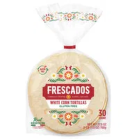 Frescados Tortillas, Gluten Free, White Corn, 30 Each