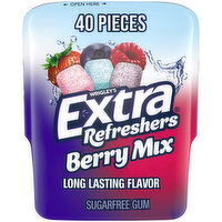 Extra Refreshers EXTRA Gum Refreshers Berry Mix Sugar Free Chewing Gum, 40 Piece Bottle, 40 Each