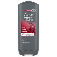 Dove Men+Care Body + Face Wash, Exfoliating, Deep Clean, 13.5 Fluid ounce