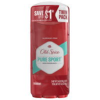 Old Spice Deodorant, Aluminum Free, Pure Sport, Twin Pack, 2 Each