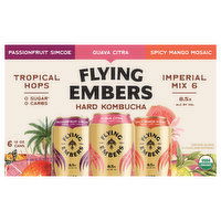 Flying Embers Hard Kombucha, Assorted, 6 Each