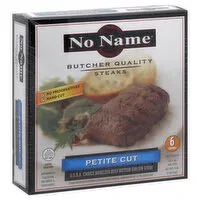 No Name Steaks Steaks, Butcher Quality, Petite Cut, 6 Each