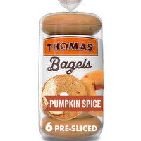 Entenmann's Shelf-Stable Pumpkin Spice Pre-sliced Bagels, 6 count, 19 oz, 6 Each