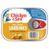 Chicken of the Sea Sardines, in Mustard Sauce, Wild-Caught, 3.75 Ounce