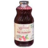 Lakewood Organic Juice, Pure Cranberry, 32 Fluid ounce