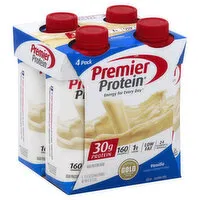 Premier Protein High Protein Shake, Vanilla, 4 Pack, 4 Each