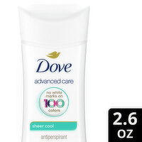 Dove Advanced Care Antiperspirant Deodorant Stick Sheer Cool, 2.6 Ounce