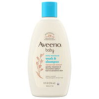 Aveeno Baby Wash & Shampoo, Daily Moisture, 8 Fluid ounce