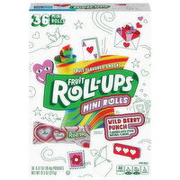 Fruit Roll-Ups Fruit Flavored Snacks, Wild Berry Punch, Mini Rolls, 36 Each