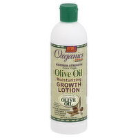 Organics Moisturizing Growth Lotion, Extra Virgin Olive Oil, Maximum Strength, 12 Ounce