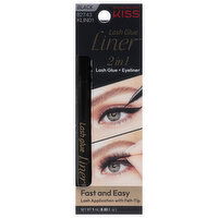 Kiss Lash Glue + Eyeliner, 2 in 1, 0.03 Fluid ounce