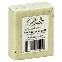 Bela Soap, Pure Natural, with Organic Shea Butter, Lemon Myrtle, 3.5 Ounce