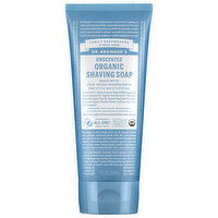 Dr. Bronner's Shaving Soap, Organic, Unscented, 7 Fluid ounce