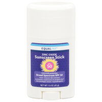 Equaline Sunscreen Stick, Zinc Oxide, SPF 50, 1.5 Ounce