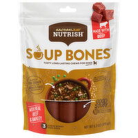 Rachael Ray Nutrish Soup Bones with Real Beef & Barley Chew Bones for Dogs, 6.3 Ounce