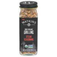 Watkins Seasoning, Steak, Organic, Grilling, 3.5 Ounce
