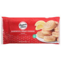 Shoppers Value Sandwich Creme Cookies, Lemon, Family Size, 25 Ounce