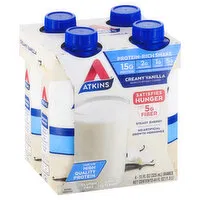 Atkins Protein-Rich Shake, Creamy Vanilla, 4 Each