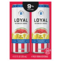 Loyal Vodka, Watermelon Lemonade, 4 Pack, 4 Each