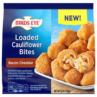 Birds Eye Bacon Cheddar Loaded Cauliflower Bites, Frozen Snacks, 12 Ounce