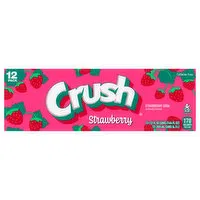 Crush Soda, Strawberry, 12 Pack, 12 Each