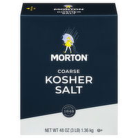 Morton Kosher Salt, Coarse, 48 Ounce