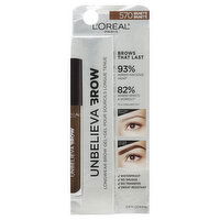 L'Oreal Unbelieva Brow Brow Gel, Long Wear, Waterproof, Brunette 570, 0.15 Ounce