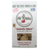 Mi Nina Tortilla Chips, White Corn, Jalapeno Agave, 12 Ounce