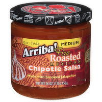 Arriba! Chipotle Salsa, Fired Roasted, Mexican, Medium, 16 Ounce