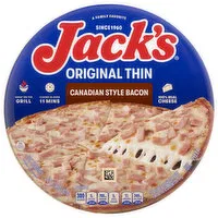 Jack's Pizza, Original Thin, Canadian Style Bacon, 14.9 Ounce