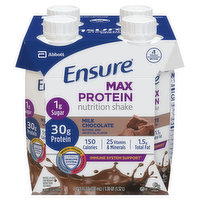 Ensure  Max Protein Nutrition Shake, Milk Chocolate, 4 Each