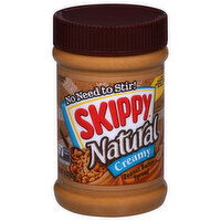Skippy Peanut Butter Spread, Natural, Creamy, 15 Ounce