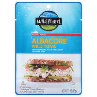 Wild Planet Wild Tuna, Albacore, No Salt Added, 3 Ounce