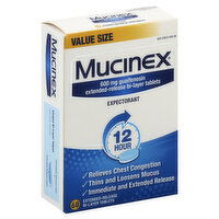 Mucinex Expectorant, 12 Hour, Extended-Release Bi-Layer Tablets, Value Size, 68 Each