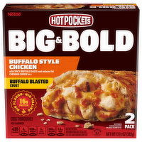 Hot Pockets Big & Bold Sandwiches, Buffalo Blasted Crust, Buffalo Style Chicken, 2 Pack, 2 Each