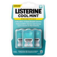 Listerine Pocketpaks Breath Strips, Cool Mint, 3 Each