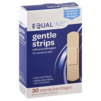 Equaline Adhesive Bandages, Gentle Strips, 30 Each