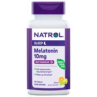 Natrol Sleep, Melatonin, 10 mg, Fast Dissolve, Citrus, Tablets, 60 Each