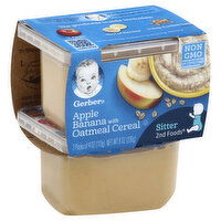 Gerber 2nd Foods Apple Banana with Oatmeal Cereal, 2 Each