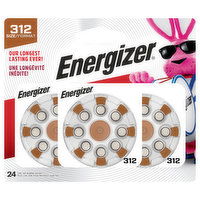 Energizer Batteries, Hearing Aid, Zinc Air, 312, 24 Each