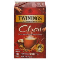 Twinings Black Tea, Flavoured, Chai, 20 Each