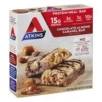 Atkins Protein Meal Bar, Chocolate Almond Caramel, 5 Each