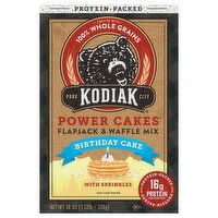 Kodiak Power Cakes Flapjack & Waffle Mix, with Sprinkles, Birthday Cake, 18 Ounce