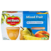 Del Monte Mixed Fruit, No Sugar Added, 4 Each