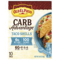 Old El Paso Carb Advantage Taco Shells, 10 Each