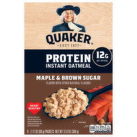 Quaker Protein Maple & Brown Sugar Instant Oatmeal, 6 Each