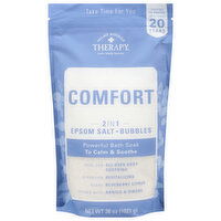 Village Naturals Therapy Bath Soak, Epsom Salt + Bubbles, Blueberry Citrus, Comfort, 2 in 1, 36 Ounce