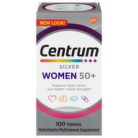 Centrum Silver Multivitamin/Multimineral Supplement, Women 50+, Tablets, 100 Each