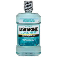 Listerine Mouthwash, Zero Alcohol, Cool Mint, 50.7 Fluid ounce