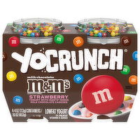 YoCrunch M&M's Lowfat Strawberry Yogurt, 4 Each